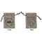 Motorcycle Small Burlap Gift Bag - Front and Back