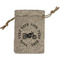 Motorcycle Small Burlap Gift Bag - Front