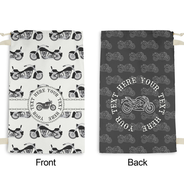 Motorcycle Small Laundry Bag - Front & Back View
