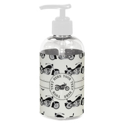 Motorcycle Plastic Soap / Lotion Dispenser (8 oz - Small - White) (Personalized)