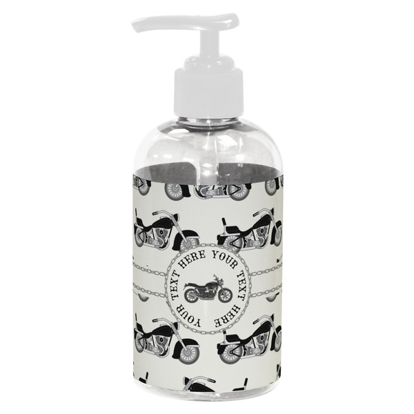 Custom Motorcycle Plastic Soap / Lotion Dispenser (8 oz - Small - White) (Personalized)
