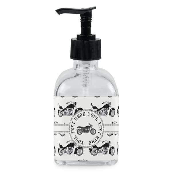 Custom Motorcycle Glass Soap & Lotion Bottle - Single Bottle (Personalized)