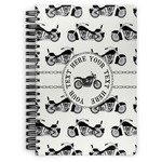 Motorcycle Spiral Notebook - 7x10 w/ Name or Text