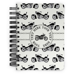 Motorcycle Spiral Notebook - 5x7 w/ Name or Text