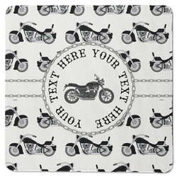Motorcycle Square Rubber Backed Coaster (Personalized)