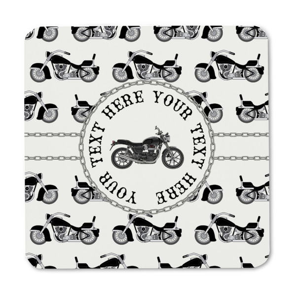 Motorcycle Square Fridge Magnet - FRONT
