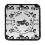 Motorcycle Iron On Square Patch w/ Name or Text