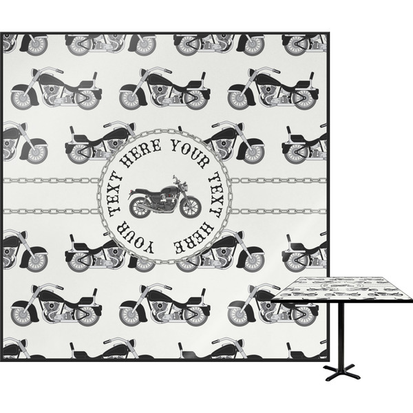 Custom Motorcycle Square Table Top - 24" (Personalized)