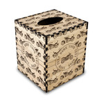 Motorcycle Wood Tissue Box Cover - Square (Personalized)