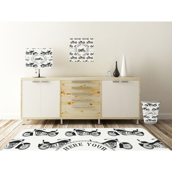 Motorcycle Square Wall Decal Wooden Desk