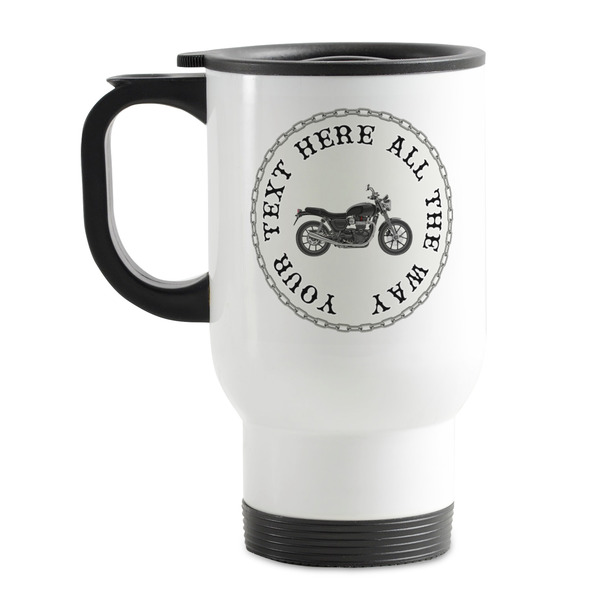 Custom Motorcycle Stainless Steel Travel Mug with Handle