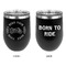 Motorcycle Stainless Wine Tumblers - Black - Double Sided - Approval