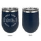 Motorcycle Stainless Wine Tumblers - Navy - Single Sided - Approval