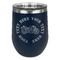 Motorcycle Stainless Wine Tumblers - Navy - Single Sided - Front