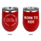 Motorcycle Stainless Wine Tumblers - Red - Double Sided - Approval