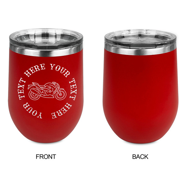 Motorcycle Stainless Wine Tumblers - Red - Single Sided - Approval