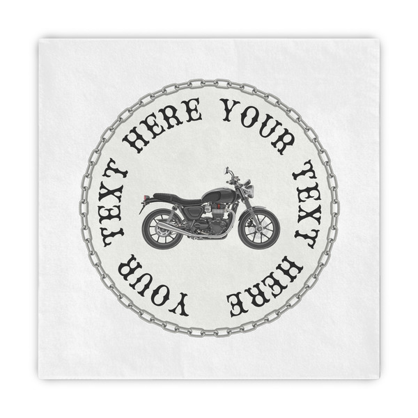Custom Motorcycle Decorative Paper Napkins (Personalized)