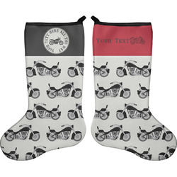 Motorcycle Holiday Stocking - Double-Sided - Neoprene (Personalized)
