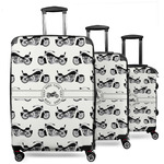 Motorcycle 3 Piece Luggage Set - 20" Carry On, 24" Medium Checked, 28" Large Checked (Personalized)