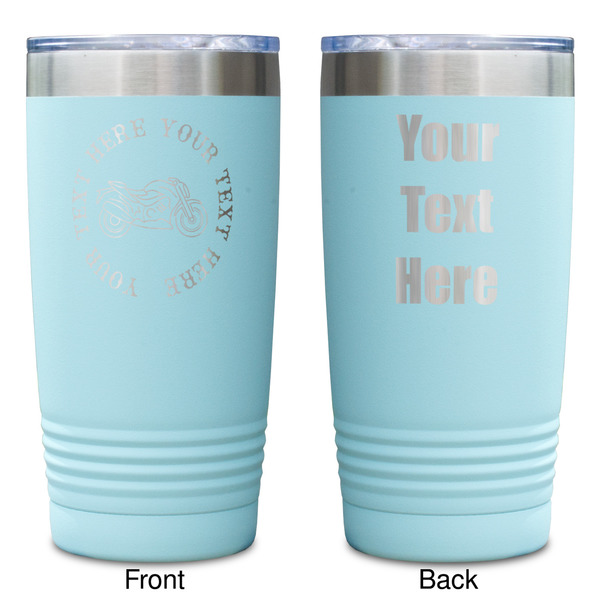 Motorcycle Teal Polar Camel Tumbler - 20oz -Double Sided - Approval
