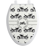 Motorcycle Toilet Seat Decal - Elongated (Personalized)