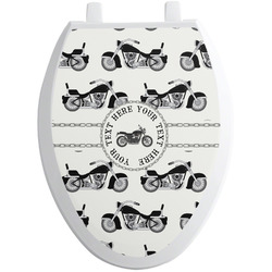 Motorcycle Toilet Seat Decal - Elongated (Personalized)