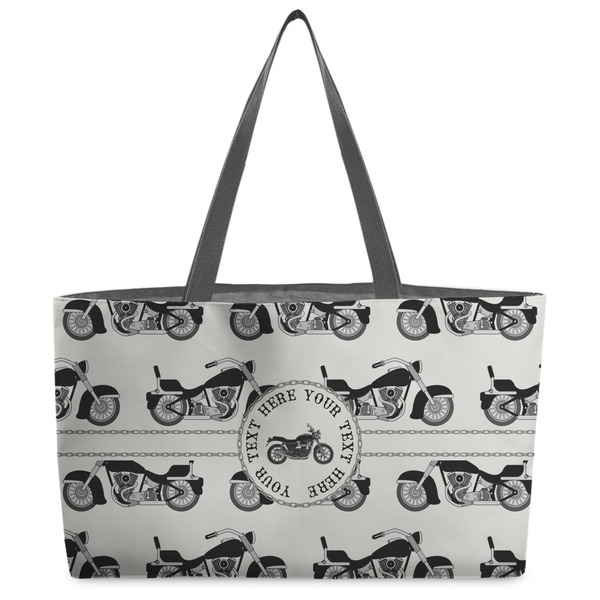 Custom Motorcycle Beach Totes Bag - w/ Black Handles (Personalized)