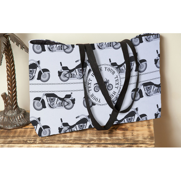 Motorcycle Tote w/Black Handles - Lifestyle View