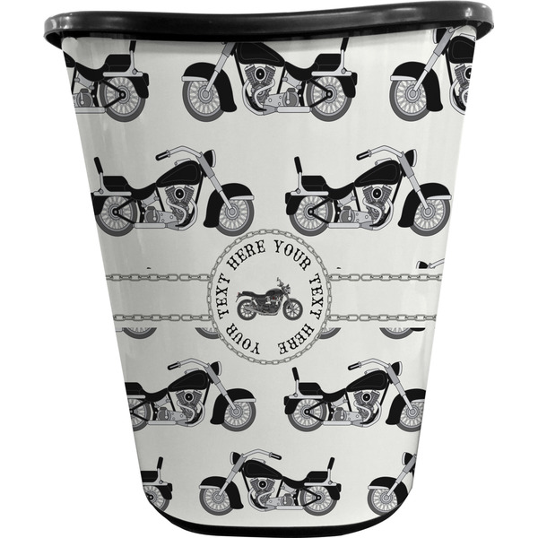 Motorcycle Trash Can Black