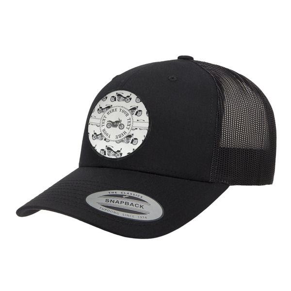 Custom Motorcycle Trucker Hat - Black (Personalized)