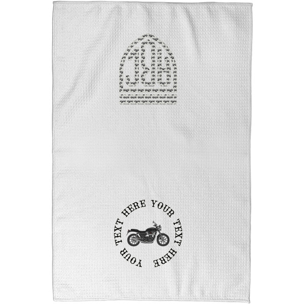 Motorcycle Waffle Towel - Partial Print - Approval Image