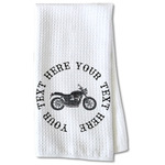 Motorcycle Kitchen Towel - Waffle Weave - Partial Print (Personalized)