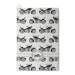 Motorcycle Waffle Weave Golf Towel (Personalized)