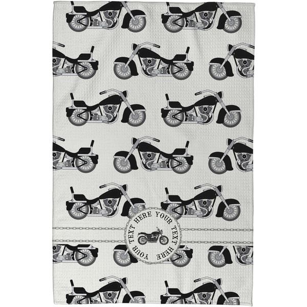 Motorcycle Waffle Weave Towel - Full Color Print - Approval Image