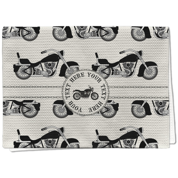Custom Motorcycle Kitchen Towel - Waffle Weave - Full Color Print (Personalized)