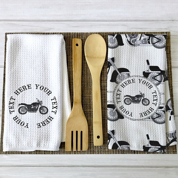 Motorcycle Waffle Weave Towels - 2 Print Styles