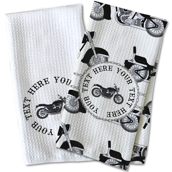 Motorcycle Waffle Weave Towels - Two Print Styles