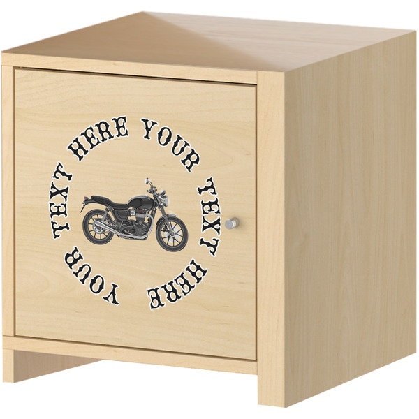 Motorcycle Wall Graphic on Wooden Cabinet