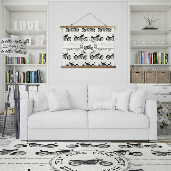 Motorcycle Wall Hanging Tapestry - IN CONTEXT