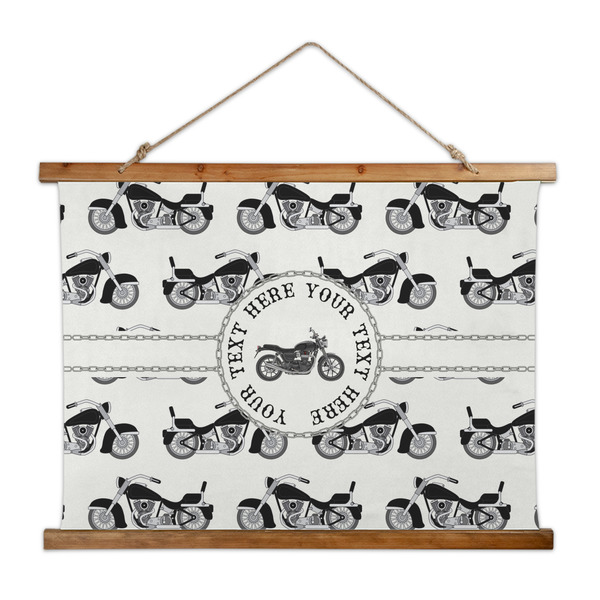 Custom Motorcycle Wall Hanging Tapestry - Wide (Personalized)