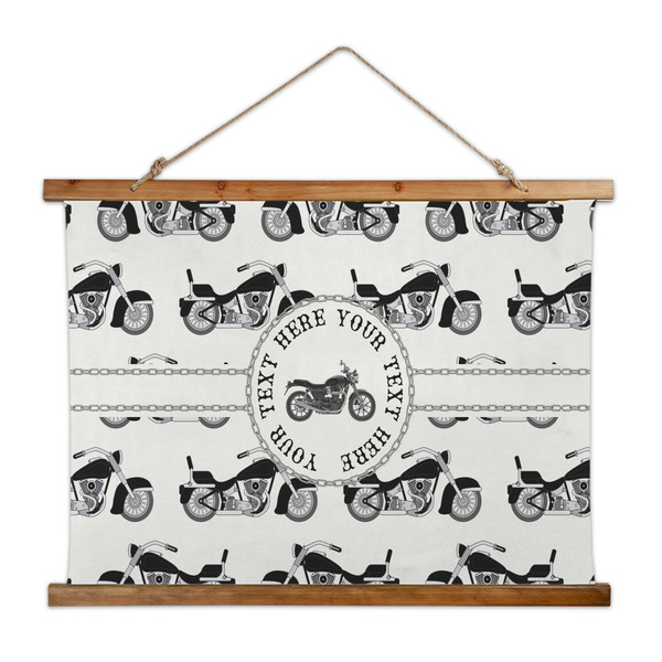 Custom Motorcycle Wall Hanging Tapestry - Wide (Personalized)