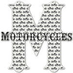 Motorcycle Name & Initial Decal - Up to 12"x12" (Personalized)