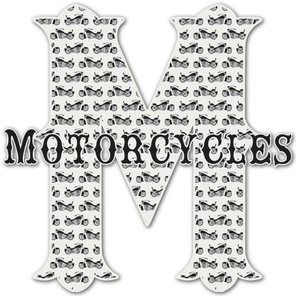 Custom Motorcycle Name & Initial Decal - Custom Sized (Personalized)