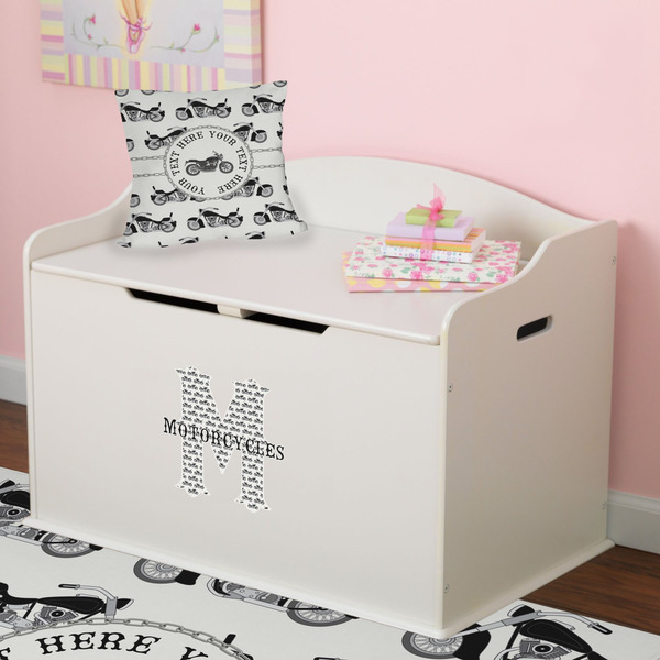 Motorcycle Wall Name & Initial Small on Toy Chest