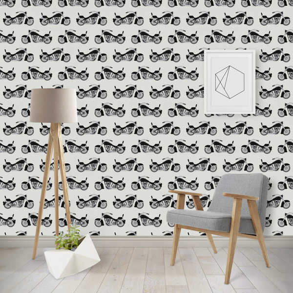 Custom Motorcycle Wallpaper & Surface Covering (Peel & Stick - Repositionable)