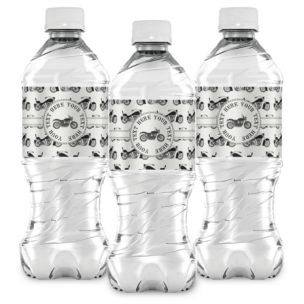 Motorcycle Water Bottle Labels - Front View
