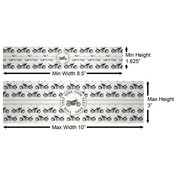 Motorcycle Water Bottle Labels w/ Dimensions