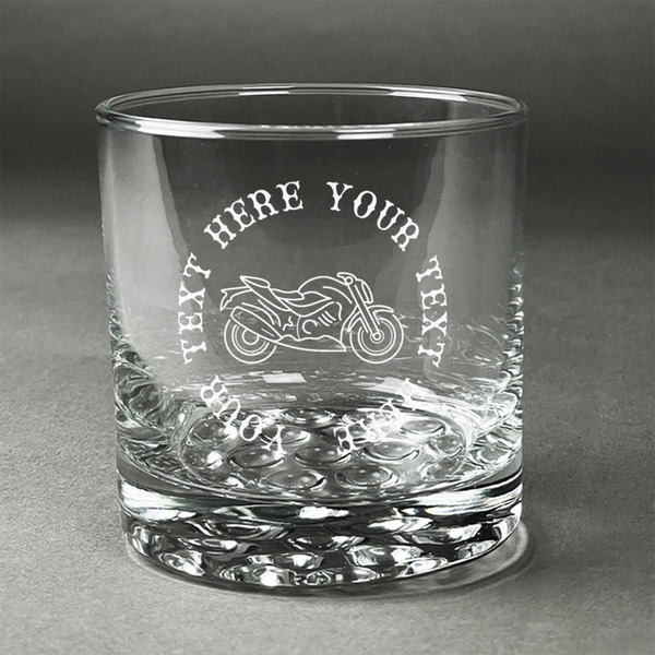 Custom Motorcycle Whiskey Glass (Single) (Personalized)