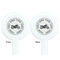 Motorcycle White Plastic 7" Stir Stick - Double Sided - Round - Front & Back