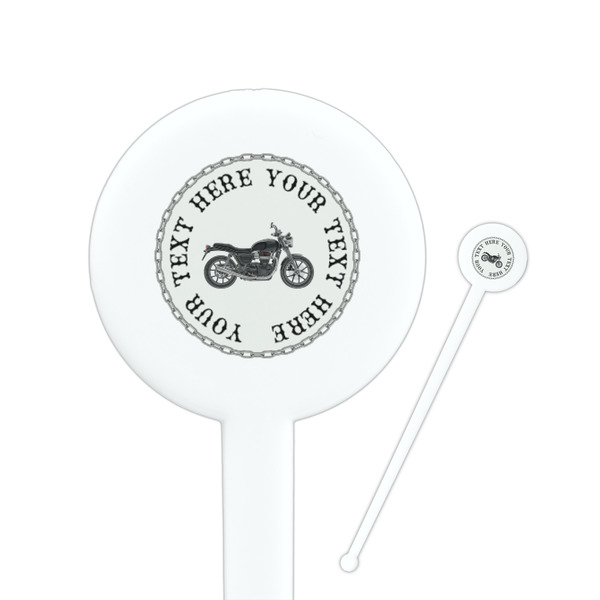 Custom Motorcycle Round Plastic Stir Sticks (Personalized)